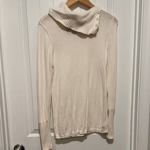 American Eagle Outfitters Cream Cowl Neck Sweater